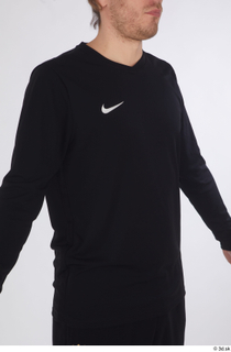 Arvid black long sleeve t shirt dressed sports upper body…